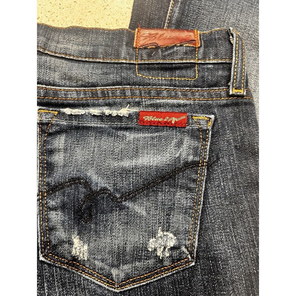 Blue 2 Made in California Jeans Stretch Bootcut Size 28 x 31 Dark Wash USA - Picture 11 of 16